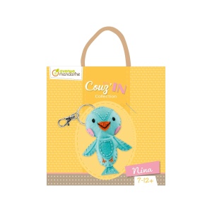 Kit Creativ de Cusut pentru Copii model Nina the Bird Avenue Mandarine KC048C