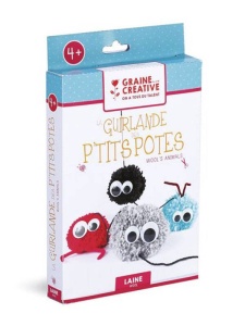 Kit creativ ghirlanda cu pom-pom pentru copii, cod 750001