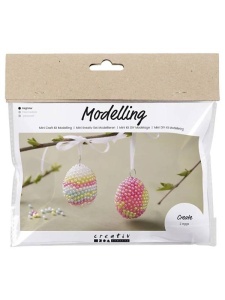 Kit creativ Oua de Paste decorate cu margele, cod 977662