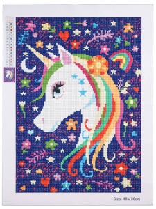 Kit broderie cu diamante rainbow unicorn Dp Craft dsm-105124