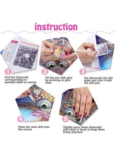 Kit broderie cu diamante zebra Graine Creative 117044