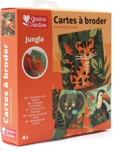 Kit de cusut Graine Creative pentru copii cu personaje din jungla 750247