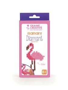 Kit mozaic pentru copii cu strasuri Flamingo Graine Creative, cod 750215