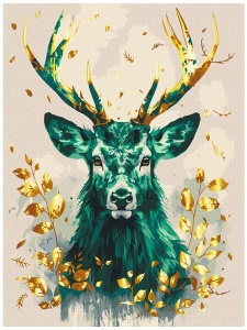 Kit pictura pe numere Emerald Crown of the Forest with Metallic Paints 54121
