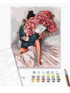 Kit pictura pe numere History of Peonies 52470