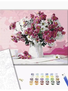 Kit pictura pe numere Still Life in Pink Tones 8746