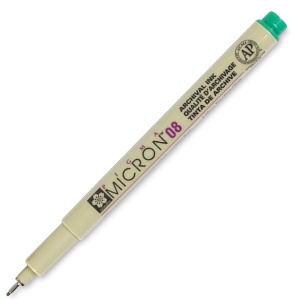 Liner Pigma Micron GREEN 29 Marimi Diferite Sakura
