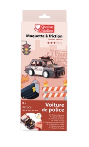 Macheta 3D masina de politie din lemn Graine Creative 651061