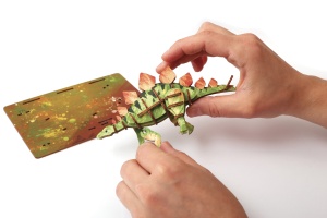 Macheta 3D Stegosaurus din lemn Graine Creative 651054