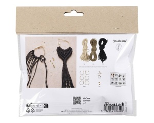 Mini kit macrame pentru cercei, Creativ Company, cod 977625