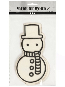 Ornament din lemn Om de Zapada 3D 18.5cm - Iarna Creativ Company 791947