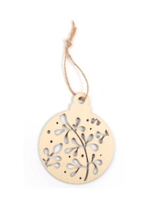 Ornament glob de Craciun din lemn Graine Creative 101223