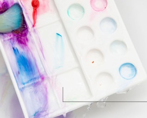 Paleta profesionala dreptunghiulara din ceramica cu 22 compartimente MEEDEN, cod PLC-4024