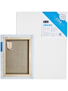 Panza din bumbac pe sasiu 380g Premium Cyan Canvars