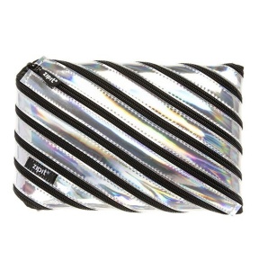 Penar cu Fermoar Zipit Metalic Jumbo Argintiu ZP-423085