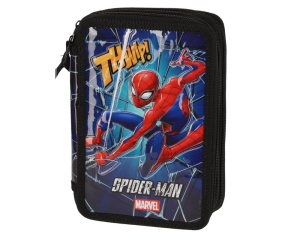 Penar neechipat Spiderman, albastru, 3 compartimente, KMSM9999, Pigna