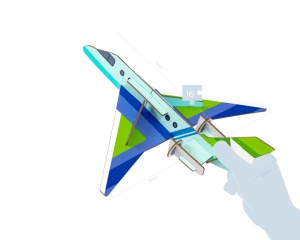 Puzzle 3D model Avion My Mandarine, cod PU033C