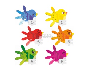 Puzzle educativ model Pasari in nuante de culori My Mandarine, cod PU019C