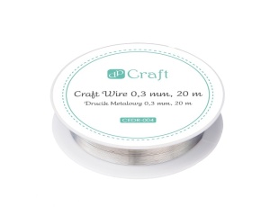 Sarma argintie pentru bijuterii handmade si modelaj 0,3 mm x 20 m DP Craft CEDR-004