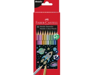 Set 10 creioane colorate metalizate Faber Castell FC201583