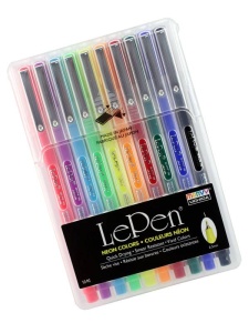 Set 10 linere Marvy Uchida 0.5mm colectia Neon 4300-10F