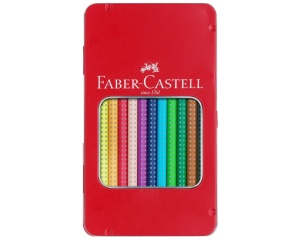 Set 12 Creioane Colorate Grip 2001(cutie metal) Faber Castell 112413 - Img 2