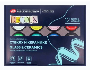 Set 12 culori sticla si ceramica Decola 4041114