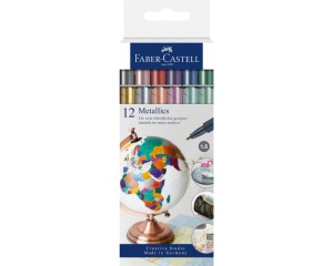 Set 12 markere metallic Faber-Castell 160713