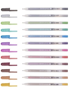 Set 12 Pixuri cu gel Metallic Shiny Sakura poxpgbmet12