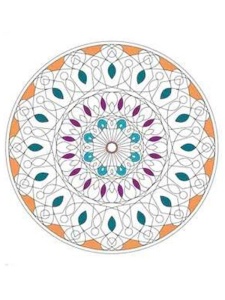 Set 12 Planse de Colorat Mandala 32x32mm - Libra