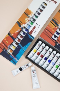 Set 17x10ml Culori Ulei Pop Art + 15ml White 669610 Pebeo