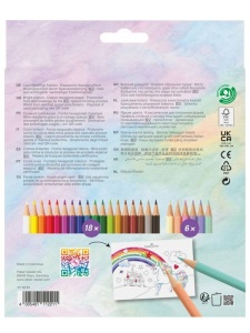 Set 18+6 creioane colorate Unicorn Faber-Castell FC111221