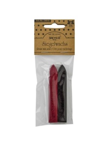Set 2 batoane ceara sigiliu rosu/negru Meyco 34910