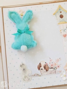 Set 2 iepuri cu blanita 9cm pastel Dp Craft dpwl-031