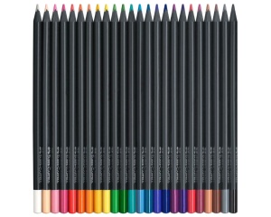 Set 24 Creioane Colorate Black Edition Faber Castell 116424