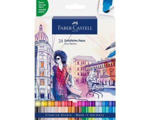 Set 24 markere solubile 2 capete candy shop goldfaber Faber-Castell 164624