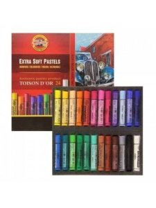 Set 24 pasteluri extra-moi, rotunde Toison d'Or Koh-I-Noor 8554