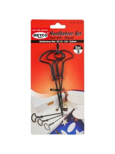 Set 3 burghie manuale 1,5mm, 2mm, 3mm Meyco 65116