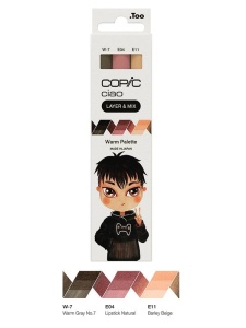 Set 3 markere cu cerneala pe baza de alcool, Copic Ciao Layer & Mix Paleta de Culori Calde, 220750311