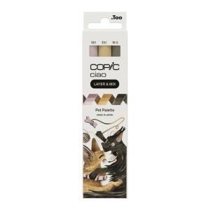 Set 3 markere cu cerneala pe baza de alcool, Copic Ciao Layer & Mix Paleta de Culori Pet, 220750302
