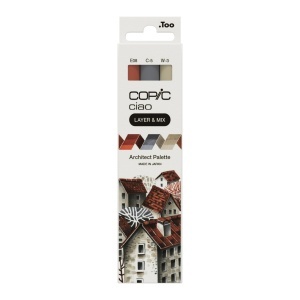 Set 3 markere cu cerneala pe baza de alcool, Copic Ciao Layer & Mix Paleta de Culori Architect, 220750304