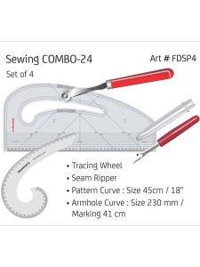 Set 4 instrumente de croitorie Combo 24 Isomars PTSA4