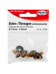 Set 4 ochi de bufnita 12mm Meyco 23356