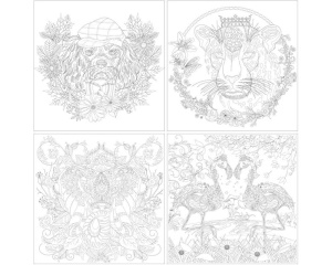 Set 4 planse Art Therapy model Gradina 25 x 25 cm Phoenix 0212040671S1