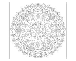 Set 4 planse Art Therapy model Mandala 25 x 25 cm Phoenix 0212040671S3