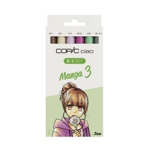Set 5 + 1 Markere Copic Ciao Manga 3 22075558