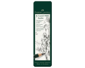 Set 5 creioane Jumbo Faber Castell 9000