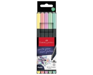 Set 5 linere 0.4mm pastel Faber-Castell FC151602