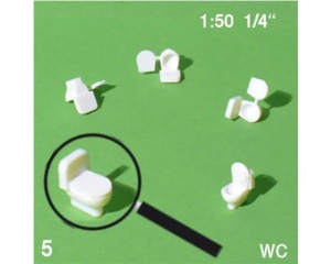 Set 5 vase de toaleta in miniatura 1:50 55.70991.5 Schulcz
