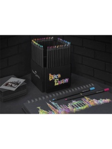 Set 50 creioane colorate Black Edition Faber Castell 116450